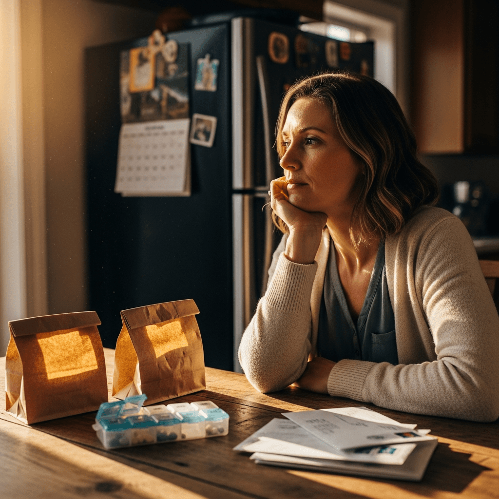 Canadian woman thoughtfully planning her retirement